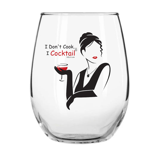 15 oz "Cocktail" Stemless Wine Glass