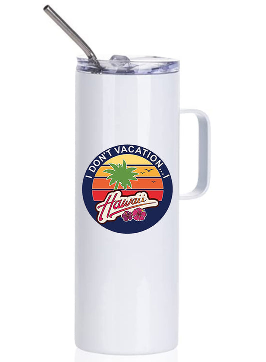 Hawaii Insulated 20 oz Skinny Tumbler w/Handle