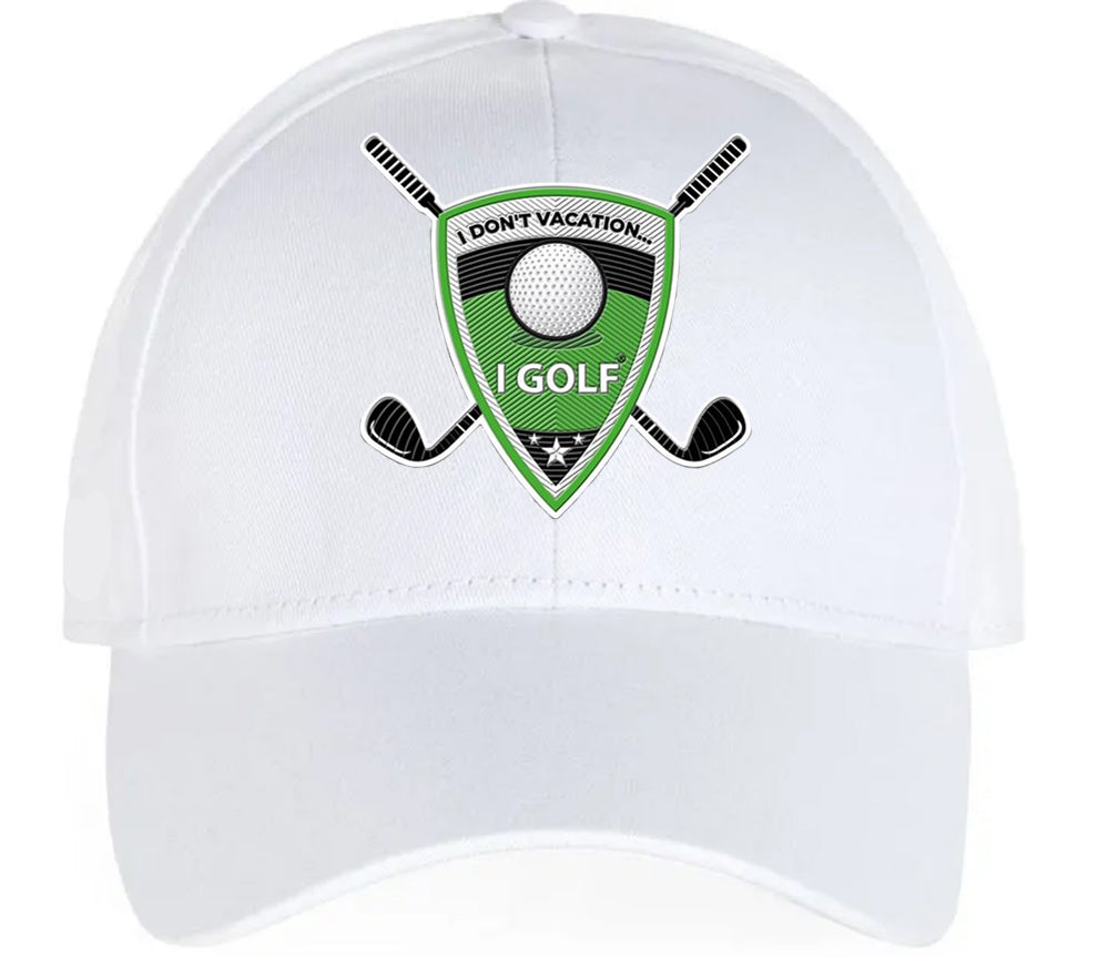 Golf White Cap w/Logo 1