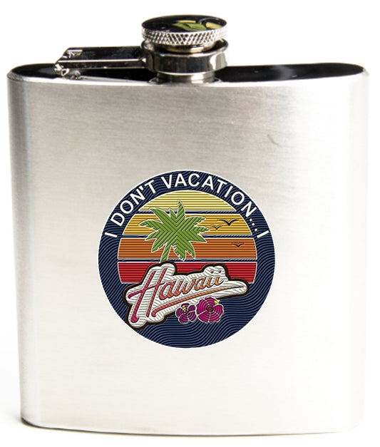 Hawaii 8 oz Stainless Steel Flask
