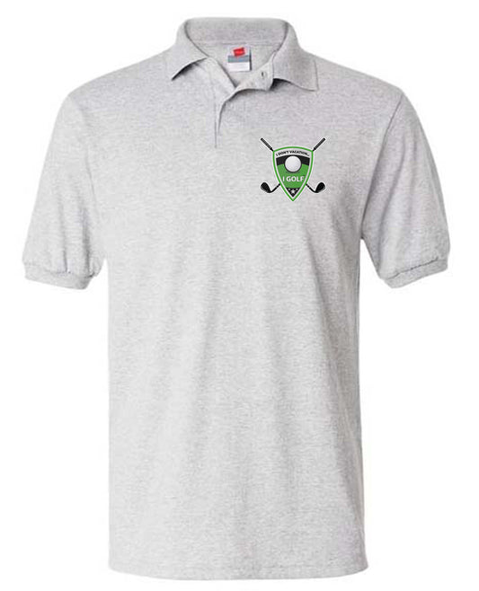Hanes Ash Golf Polo Shirt w/Logo 1