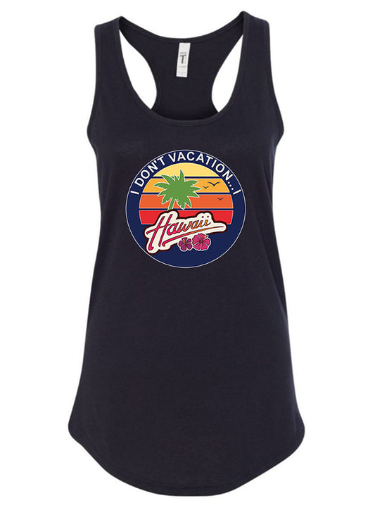 Hawaii Black Next Level Racerback Tank Top
