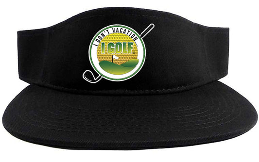 Golf Black Visor w/Logo 2